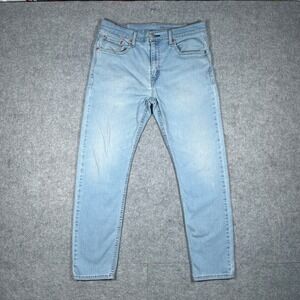 Levi's 512 Denim Jeans Mens 32x30(31x27) Light blue Taper Performance Stretch